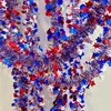 Decoração de bandeira de puxar para feriado transfronteiriço suprimentos Dia da Independência tricolor peça redonda de cinco estrelas serpentina Decoração do Dia Nacional Americano faixa colorida