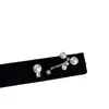 Pendientes Minimalistas de Cielo Estrellado con Perlas Colgantes para Mujer con un Diseño Asimétrico de Lujo Ligero y de Alta Gama