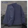 Chaquetas de Moda para Hombre de Cuello Alto de Color Sólido, Holgadas, para Exteriores, de Secado Rápido, Tendencia Juvenil, Primavera y Otoño 2025