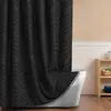 Cortinas de Chuveiro Impermeáveis com Recortes Estilo Boêmio Selecionadas Cuidadosamente, Cortinas de Chuveiro Espessas de Cor Sólida para Banheiro de Hotel, Atacado de Fabricantes