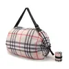 Bolsa de Almacenamiento Plegable de Nylon Tridimensional Japonesa para Viaje con Patrón Impreso, Bolsa de Almacenamiento Portátil para Compras de Supermercado