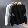 Sudadera para hombre, estilo primavera y otoño, cuello redondo sin capucha, camiseta básica de manga larga, top versátil casual holgado, ropa para hombre versátil
