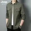 Camisa de Manga Larga con Solapa para Primavera y Otoño, Ropa de Trabajo Informal Holgada con Múltiples Bolsillos, Camisa de Talla Grande, Top Versátil de Nuevo Estilo