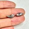 Anillo para trotar con cuentas retro de plata antigua de Shanxi, espaciador, cuenta cuadrada, mantras de seis caracteres, anillo para correr, plata de notoginseng, joyería literaria DIY para jugar