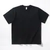 Camiseta de Algodón Puro Pesado para Mujer de 250g, Estilo Unisex Versátil Casual, Color Sólido, Corte Holgado, Top Sencillo de Manga Corta Talla Grande Venta al por Mayor