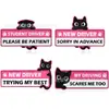 Adesivos Magnéticos para Carro Refletivos de Explosões Transfronteiriças Adesivos de Carro Cartoon em Formato de Favo de Mel e Carvão Adesivos para Carro de Estagiário Adesivos para Para-choque de Motorista Novato