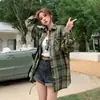 Camisas a cuadros para hombre y mujer, cuello de solapa elegante, moda artística, camisas elegantes de manga larga para mujer, chaquetas protectoras del sol, camisas de pareja