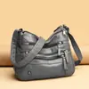Bolsa de Pañales de Moda Bolso Cruzado de Moda Bolso de Hombro Único Versátil para Viajes y Uso Diario Bolso de Axila Casual de Gran Capacidad Retro Europeo y Americano