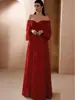 Comércio Exterior Europeu e Americano Nova Roupa Feminina Ebay Amazon Novo Produto Vestido Ombro a Ombro Slim Fit Cor Sólida Longo Mais Vendido Multicor