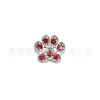 8mm Diamante Multicolor Pata de Gato Huella de Perro Aleación Joyería Adecuado para DIY Llavero Pulsera Accesorios para Collar de Mascota