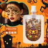 Tema Halloween Cruzamento Glitter Abóbora Gel Holográfico Maquiagem Carnaval Maquiagem Corporal e Facial