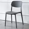 Cadeira de Plástico, Cadeira Simples Moderna com Encosto, Banqueta de Mesa, Cadeira de Barraca de Comida, Cadeira de Fast Food de Chá de Leite, Cadeira de Xadrez e Cartas, Cadeira de Jantar Nórdica
