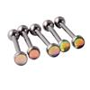 Clavo de titanio G23 nuevo transfronterizo con lengua de flash 4 mm diente interno mini Aobao aro para la lengua 14g perforación decoración de lengua de rosca interna