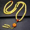 Pulsera de ámbar fragante hecha a mano, collar budista de 108 cuentas, pulsera de ámbar de múltiples vueltas, pulsera de ámbar, cadena para suéter, Rusia