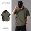 Camisa de Manga Corta para Hombre Verano Moderno Holgada Manga Tres Cuartos 2025 Nuevo Celebridad de Internet Moderna Sencilla Estampada Top