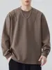 Camiseta de manga larga estilo americano de calle Anyang para hombre, nueva colección otoño 2026, diseño color block, corte holgado, adecuada como capa base