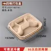 Caixa de almoço descartável três compartimentos quatro compartimentos dividida caixa bento biodegradável aquecimento micro-ondas embalagem para viagem caixa