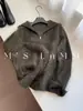 Altamente recomendado! Suéter de Lã Cashmere Verde Estilo Old Money para Mulheres, Cardigã de Tricô Pulôver Macio e Aconchegante para o Outono