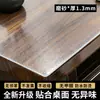Protetor de mesa de centro para chá em madeira maciça, vidro de PVC macio transparente, à prova d'água, resistente ao calor, luxo leve, toque de alta qualidade, protetor de tampo de mesa de centro