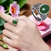 Anel de Prata S925 com Pingente Pedra Peter Natural Ágata Âmbar Anel Retrô Tendência Personalizado Moda Transfronteiriça Estilo Europeu e Americano