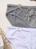 Embalagem com conjunto de 5 peças, calcinhas femininas 95% algodão puro que vendem bem durante toda a estação, biquíni feminino sexy e divertido que mostra a cintura