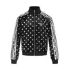 Yidao Vintage 2026 Otoño Nuevo Retro Americano Terciopelo Lunares Cuatro Rayas Cuello Alto Holgada Chaqueta Corta para Hombre