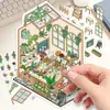 Adesivos de Paisagismo de Desenho Animado Mundo Miniatura de Animais de Estimação Colagem 3D Cabana Divertida Descompressão Cena DIY Adesivos de Decoração Atacado