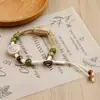 Jingdezhen Navidad Cerámica Cuerda Trenzada Pulsera Animales de Dibujos Animados Cuerda de Mano Joyería al por Mayor para Atracciones Turísticas Nicho Lujo Ligero