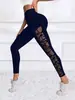 Calça de Corrida com Costura em Cor Contrastante, Controle da Barriga, Levanta Bumbum, Roupa de Yoga, Fitness Esportivo, Leggings Apertadas Cor Nude, Cintura Alta Transfronteiriça