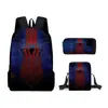 Mochila de liberación rápida transfronteriza de Spider-Man Set de tres piezas Dibujos animados para estudiante de primaria Mochila Escolar Mochila