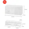 Caja de almacenamiento para pupilas de belleza japonesa para lanzar, papelería de escritorio, artículos diversos, estudiantes de dormitorio, plástico Jiugongge, corazón de niña, caja pequeña japonesa