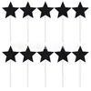 Papel con purpurina 10 estrellas amor estrella de cinco puntas inserto para tarta decoración de postre de tarta de cumpleaños inserto