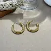 Pendientes de Aro Metálicos Audaces Mismo Estilo que Xu Yan, Pendientes Geométricos, Aretes Elegantes, Pinzas para Orejas, Pendientes Exagerados de Alta Gama, Aros para Orejas