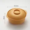 Cazuela para el hogar Tazón para fideos de dormitorio estudiantil Polvo de caracol Malatang Tazón rayado de PP Olla de comedor Tazón para bibimbap