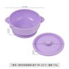 Tigela de Silicone Dumo Baby Tigela para Comida de Bebê Grau Alimentício Tigela com Disco de Sucção Tampa para Lanche Tigela Redonda para Comida com Tampa