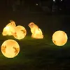 Lámpara de Conejo Impermeable para Exteriores Lámpara Solar de Animal Lámpara de Luna Lámpara LED para Césped Iluminación de Paisaje de Jardín