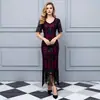 Novo Produto 2026 Vestido Gatsby Anos 1920 Saia de Lantejoula e Franja Vestido de Festa Retro Vestido de Performance
