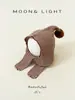 Conjunto de Gorro y Bufanda Todo en Uno para Niños Otoño e Invierno Cálido y a Prueba de Viento Rayado Tejido de Lana Gorro con Protección para Orejas de Bebé para Niños y Niñas