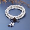 Pulsera Multicírculo de Ébano Cerámica de Jingdezhen Colgante de Calabaza Verde Dongling Cuentas de Buda Pulsera Wenwan Joyería al por mayor