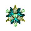 Broche de Flor de Cristal de Moda Retro Europea y Americana Broche Corsage de Ropa de Flor de Planta Creativa Personalizada Accesorios
