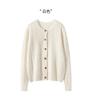 Cárdigan de cachemira 100% para mujer, otoño e invierno, cuello redondo, diseño floral, suelto, de punto, manga larga
