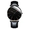 Relógio de Couro Popular para Comércio Exterior, Relógio Masculino Ultrafino, Relógio Simples e Moderno, Relógio de Quartzo, Relógio Masculino da Moda