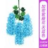 Decoración de Techo de Flores de Glicinia Artificial Glicinia Lila Flor Falsa Enredadera de Frijol Densa Fondo de Boda Tira de Flores