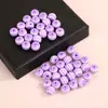 Resina Spot Color Caramelo Rayas Arcoíris Cuentas Redondas Hechas a Mano Cuentas para Hacer Pulseras Collares Pendientes Accesorios de Joyería