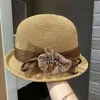 Elegante Sombrero de Sol Estilo Británico con Ala Enrollada para Mujer, Sombrero de Sol de Verano con Visera de Malla y Diseño Floral, Sombrero de Pescador para Exteriores, Moderno