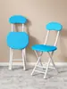 Taburete Plegable para Uso en Casa, Resistente y Duradero, Silla para Dormitorio, Silla con Respaldo, Taburete Redondo, Taburete Portátil, Silla de Comedor para Viviendas de Alquiler