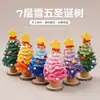 Accesorios de Papá Noel tejidos a crochet con hilo navideño, accesorios para la ropa, broches, bufandas, sombreros, decoraciones navideñas