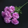 Ramo de Flores Artificiales con 7 Claveles para Decoración del Hogar, Adecuado para Arreglos Florales de Interior y Exterior, Ramo de Flores Artificiales Terminadas al por Mayor