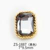 Nuevos Accesorios de Arte de Uñas de Celebridad de Internet, Pedrería de Cristal Octagonal con Acabado de Borde de Aleación Iridiscente, Decoración de Estilo Lujo Ligero Zs1886 con Pedrería