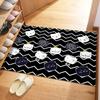 Venta al por mayor, nueva alfombra absorbente para baño con orejas de gato y dibujos animados, alfombra para puerta de entrada de casa.